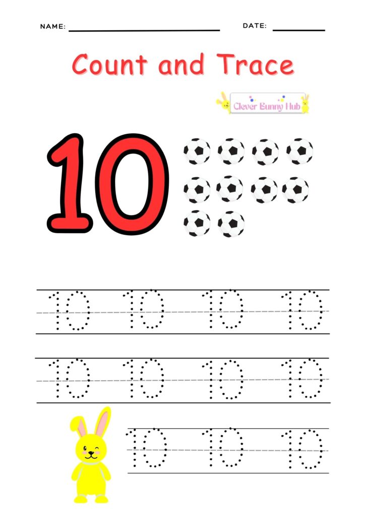 Count And Trace Numbers 1-10