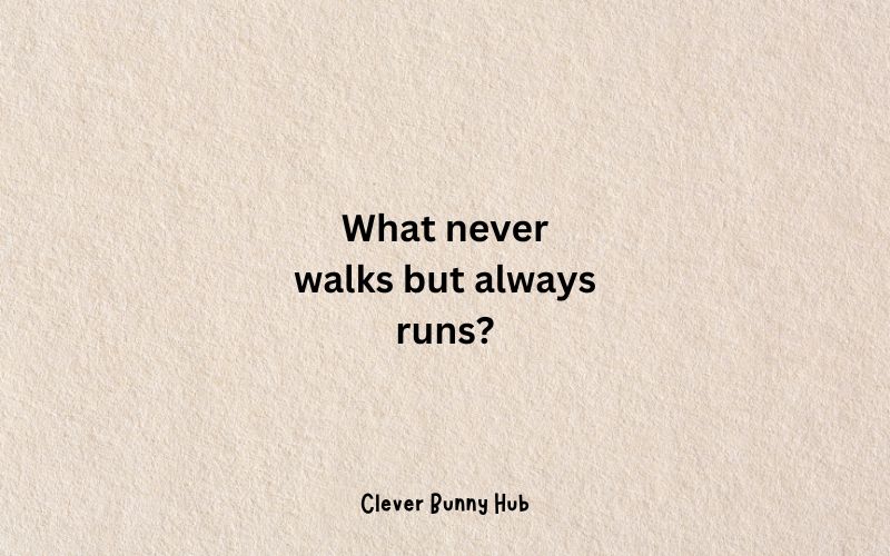 What never walks but always runs?