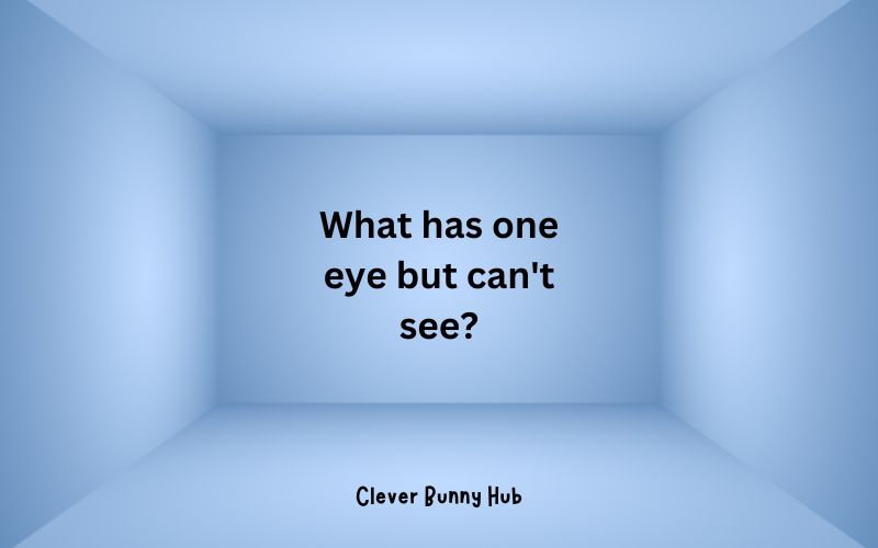 What has one eye but can't see?