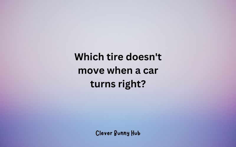 Which tire doesn't move when a car turns right?
