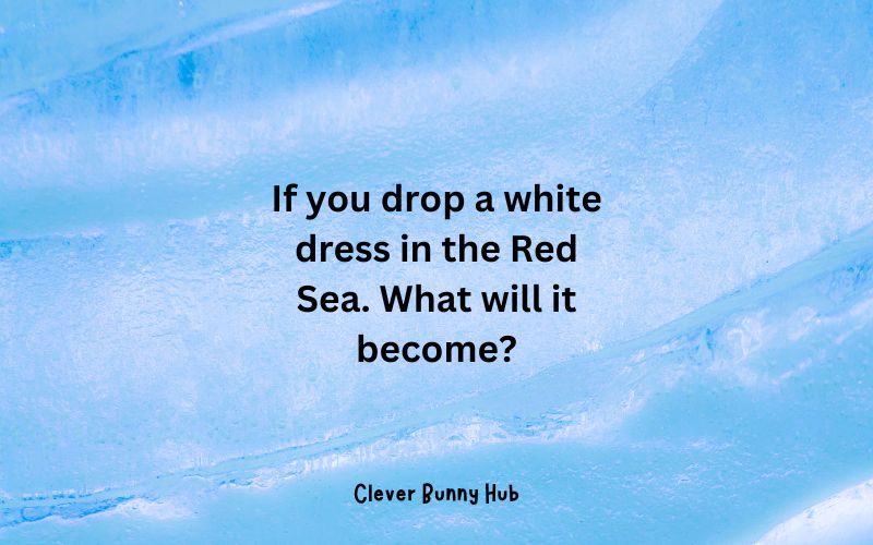 If you drop a white dress in the Red Sea. What will it become?