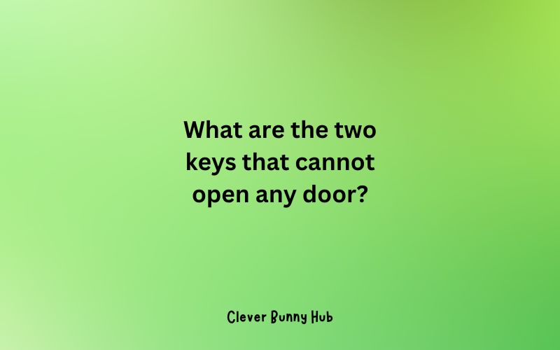 What are the two keys that cannot open any door?