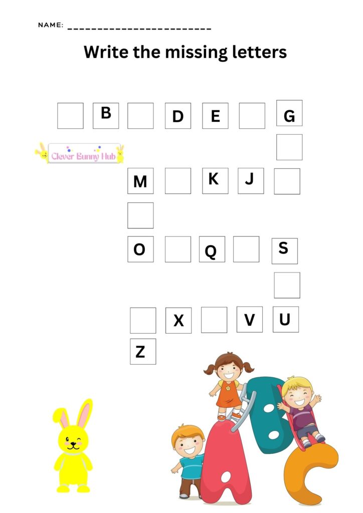 Write the missing letters worksheet
