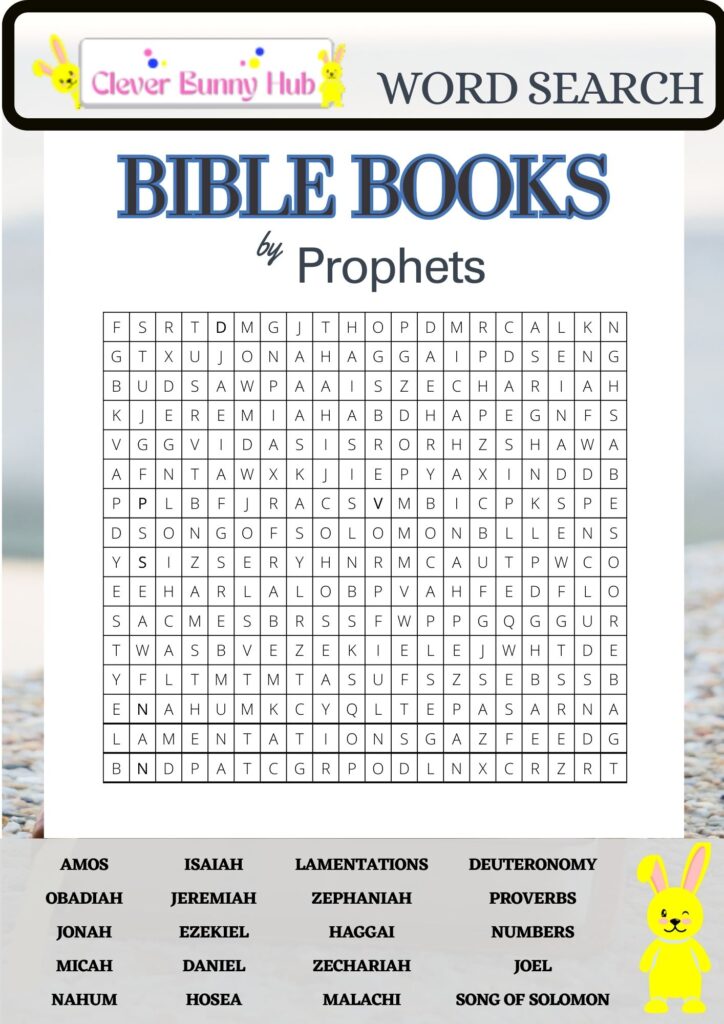 Bible books by Prophets- word search