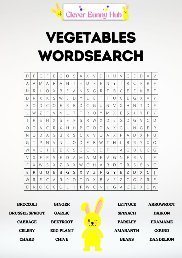 Vegetable wordsearch