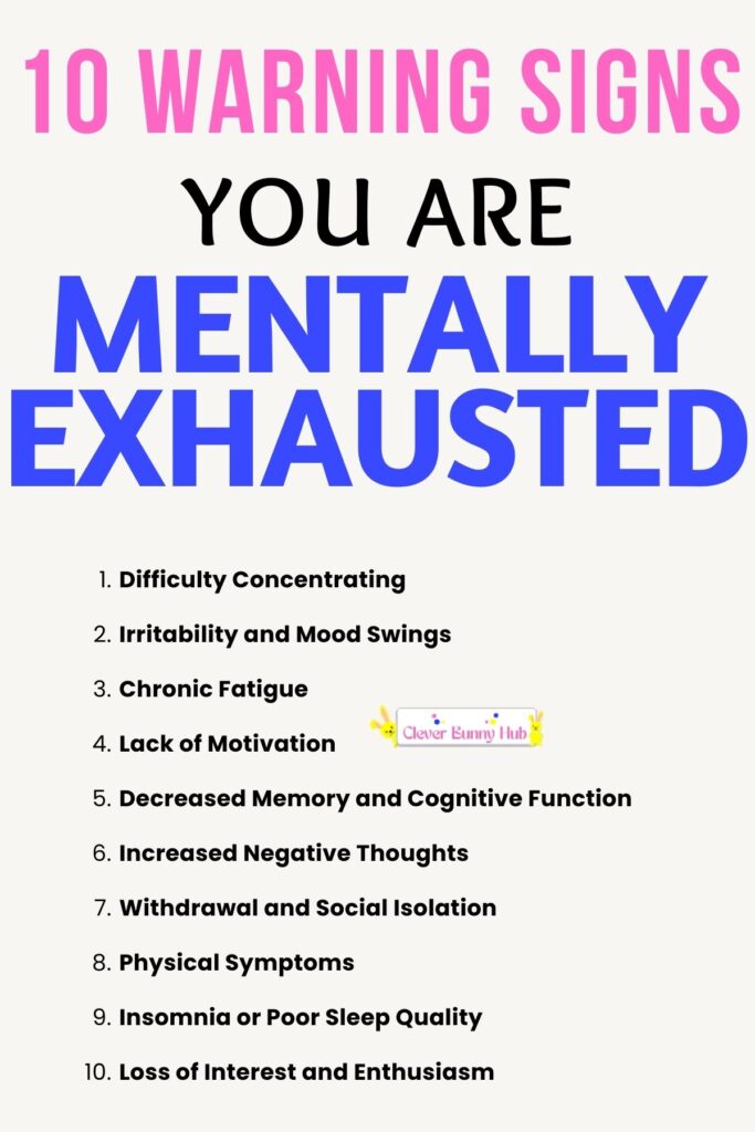 10 Warning Signs You Are Mentally Exhausted