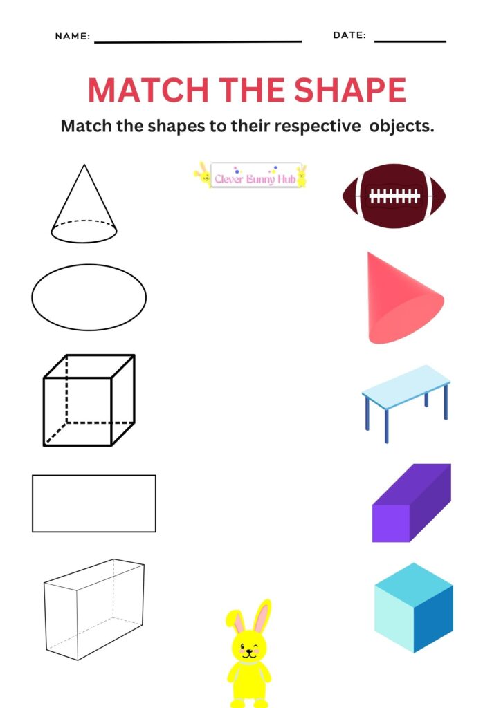 Match the shapes worksheet