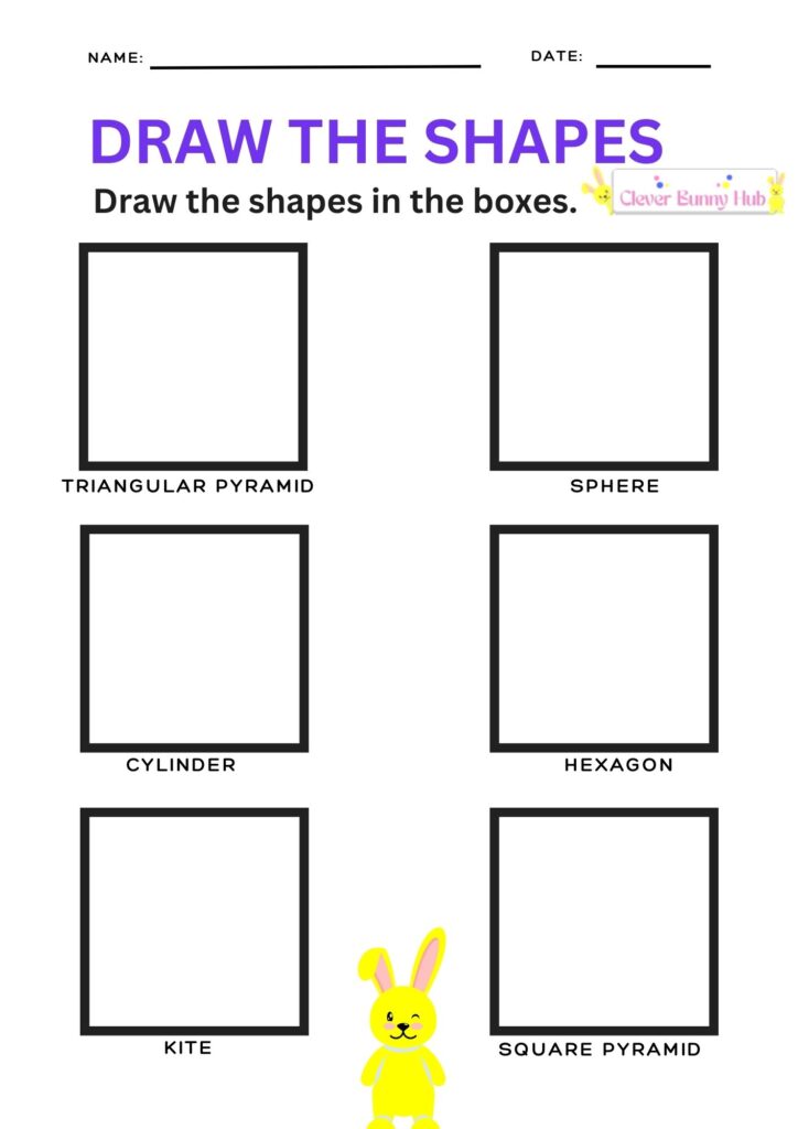 Draw the shapes worksheet