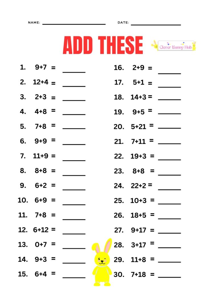 Add these - addition worksheet