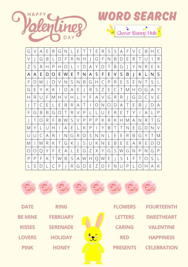 Happy Valentine's Day Word Search