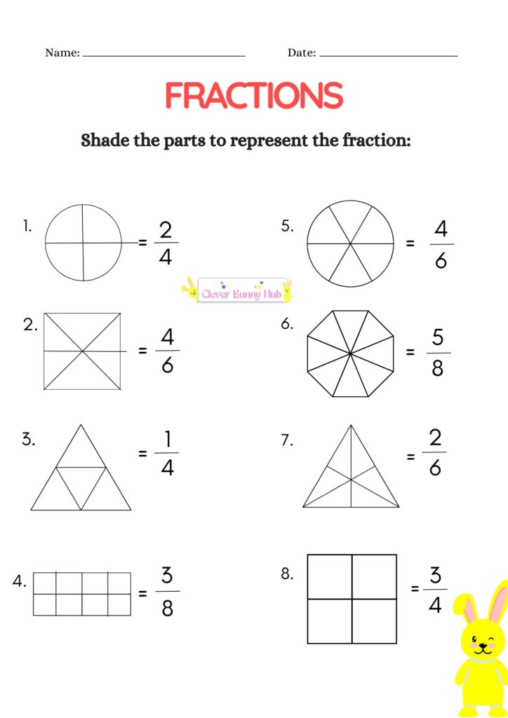 Fractions worksheet