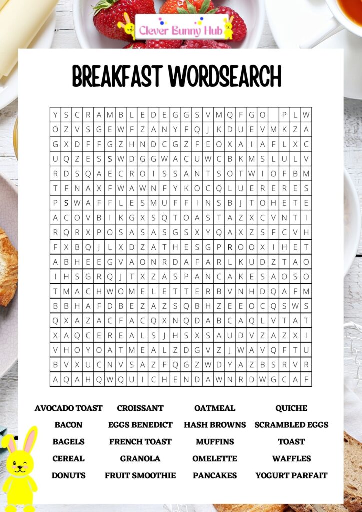 Breakfast Wordsearch