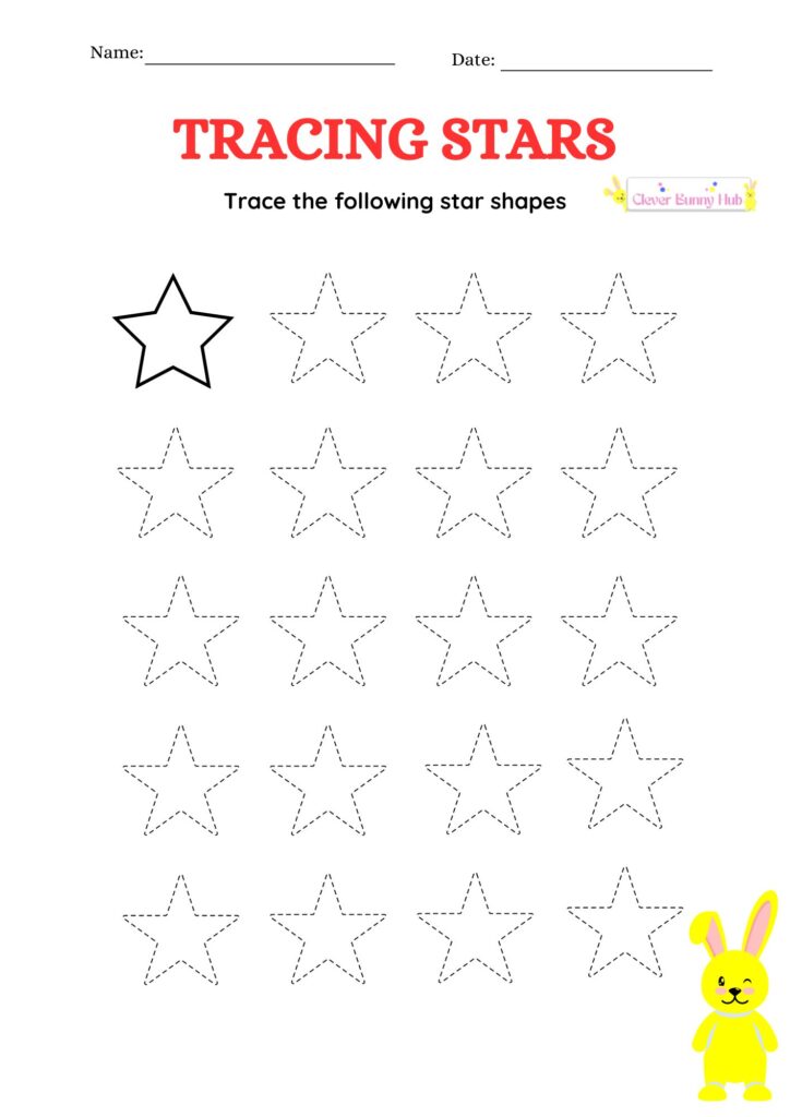 Tracing stars worksheet