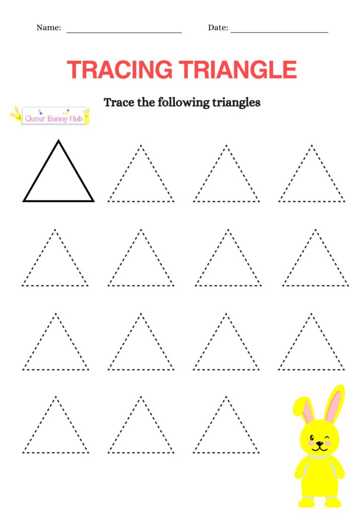 Tracing triangle worksheet