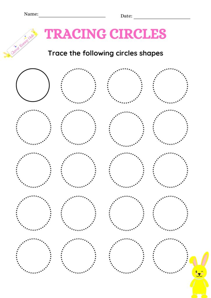 Tracing circle worksheet