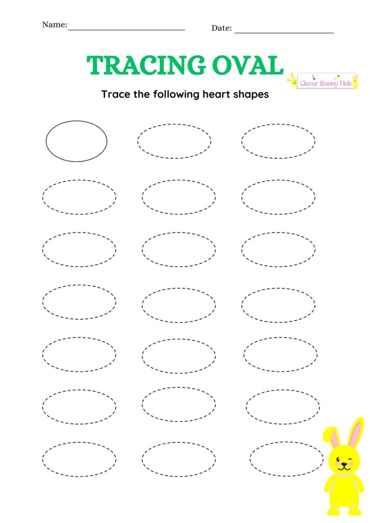 Tracing oval worksheet