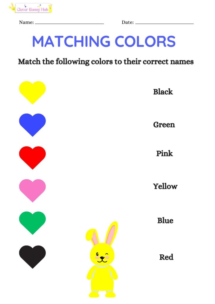 Matching Colors Worksheet