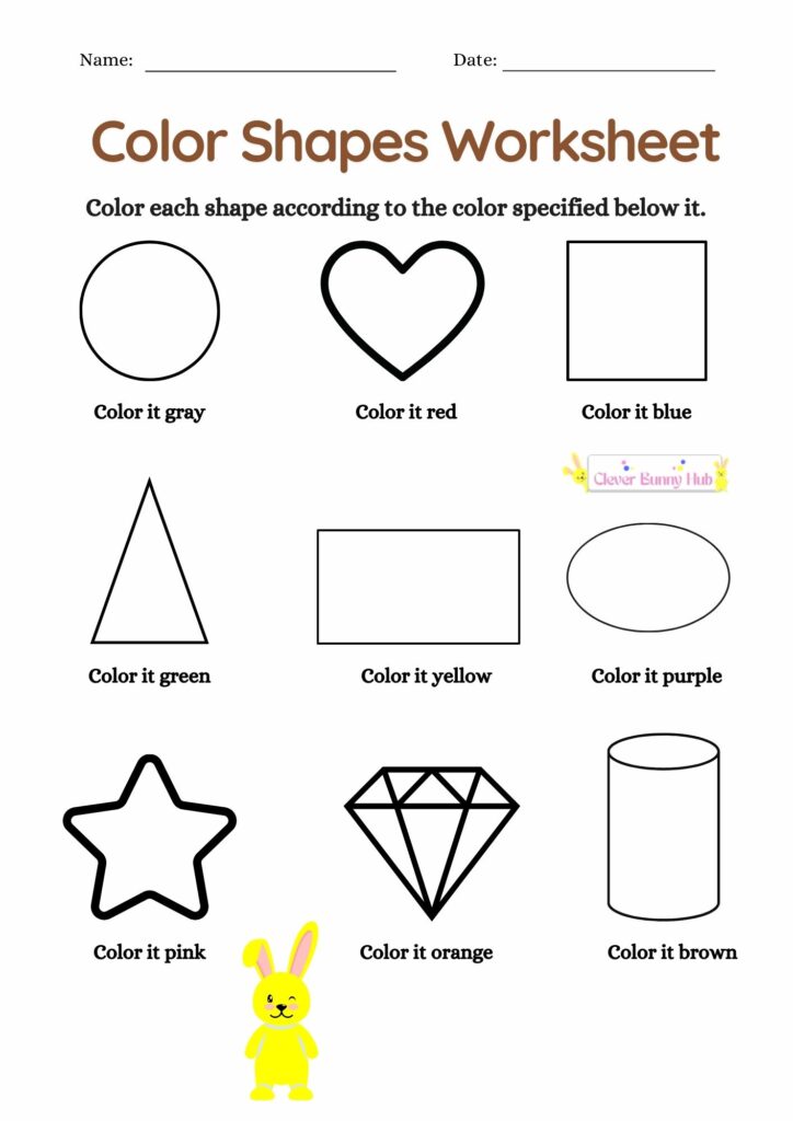 Color Shapes Worksheet