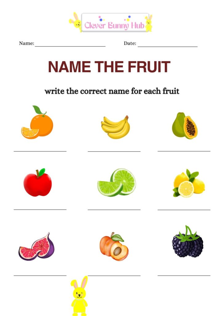 Name The Fruit Worksheet